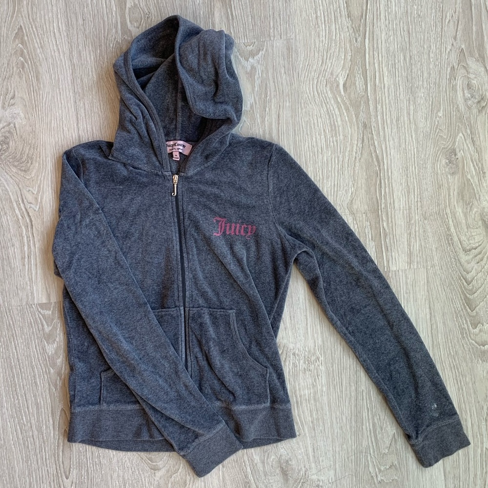 Y2K Grey Juicy Couture Yorkie Terrier Jacket